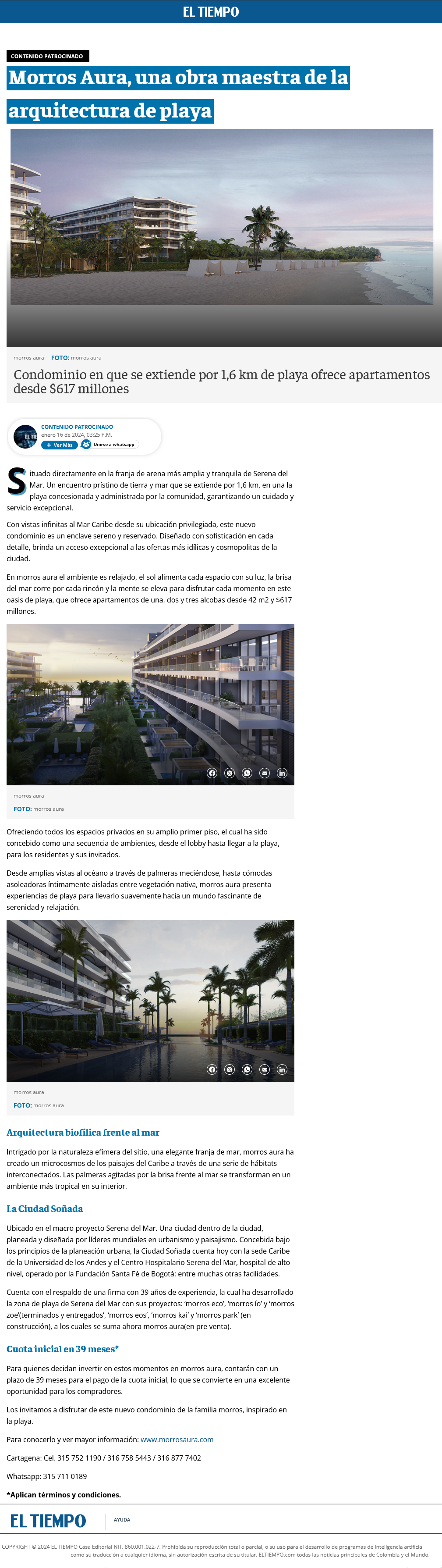 Morros Aura, una obra maestra de la arquitectura de playa